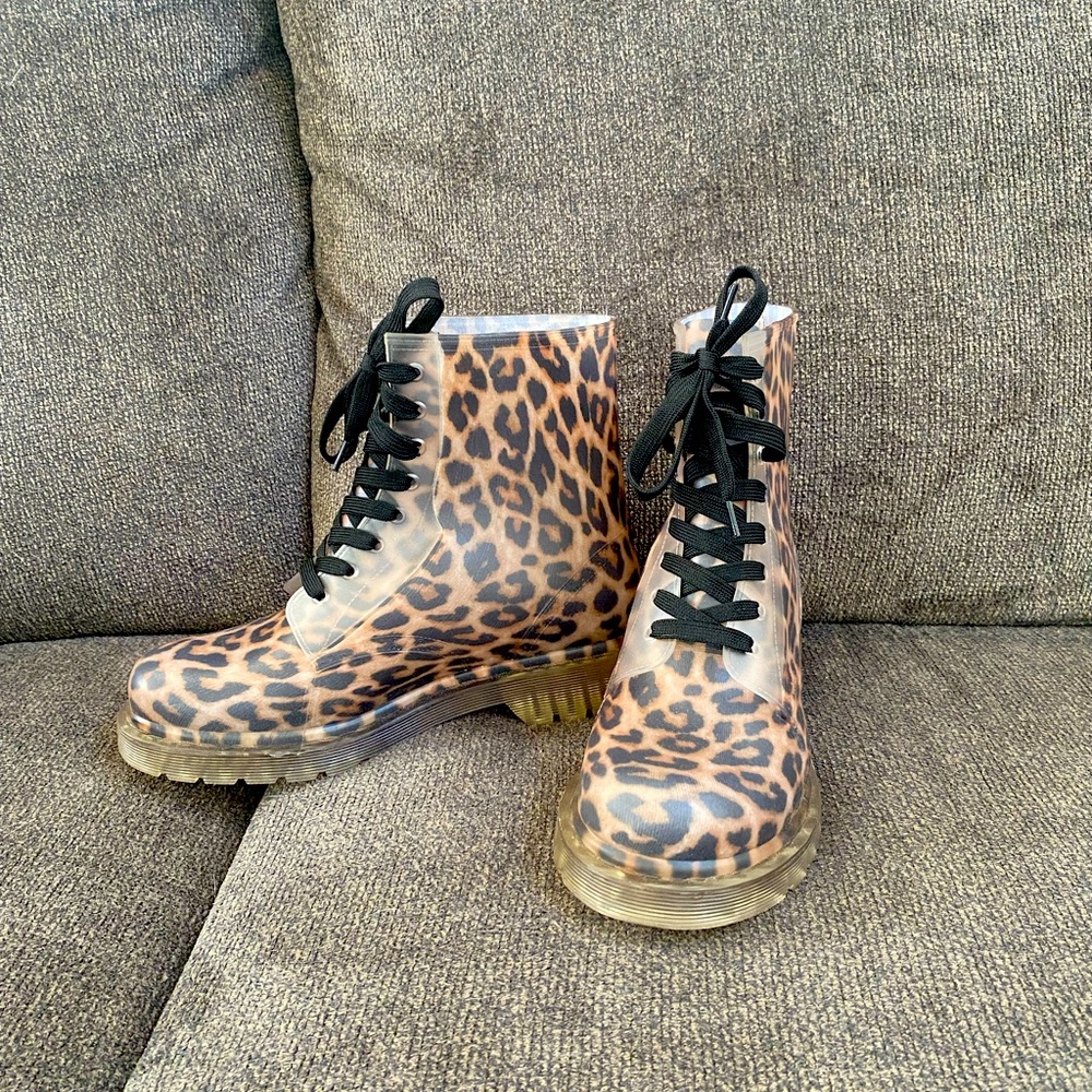 Leopard Combat Boots